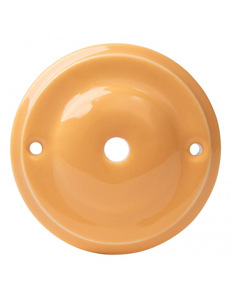 Keramische runde Deckenrosette 100mm Apfel Gelb