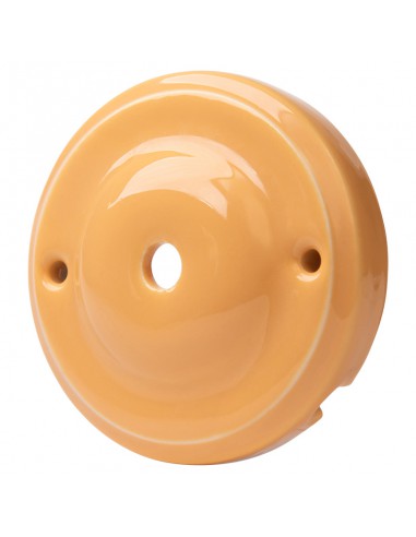 Keramische runde Deckenrosette 100mm Apfel Gelb