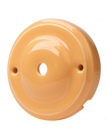 Keramische runde Deckenrosette 100mm Apfel Gelb
