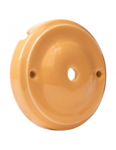 Keramische runde Deckenrosette 100mm Apfel Gelb