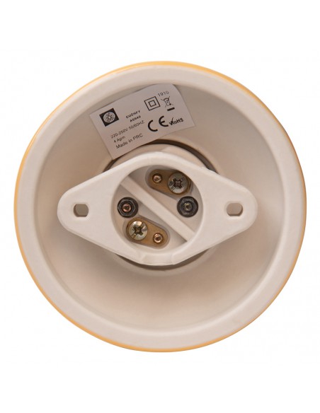 Keramischer E27 Lampenhalter 3,5" Hochfrequenz gerade Gelb