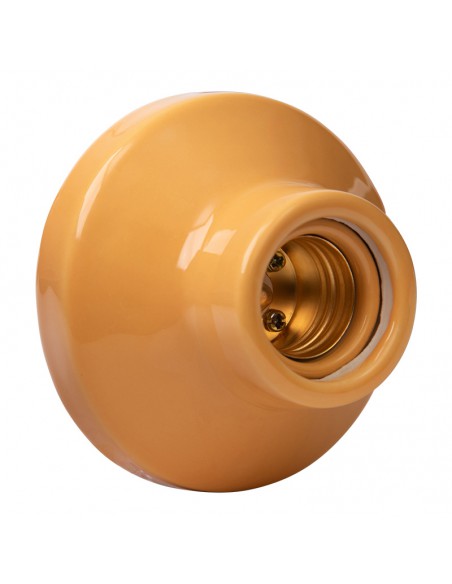 Keramischer E27 Lampenhalter 3,5" Hochfrequenz gerade Gelb