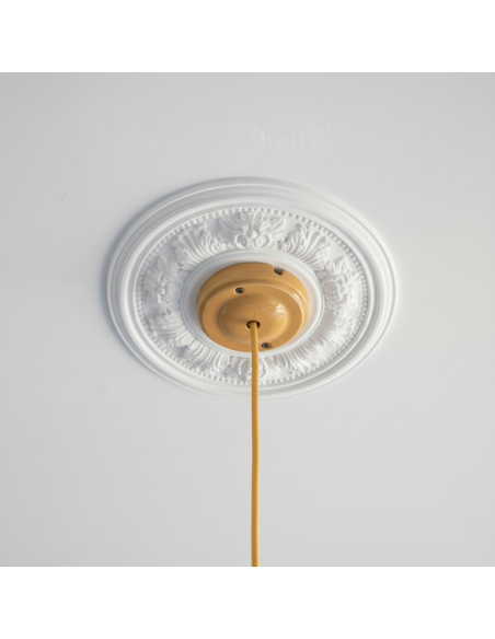 Keramische runde Deckenrosette 100mm Apfel Gelb