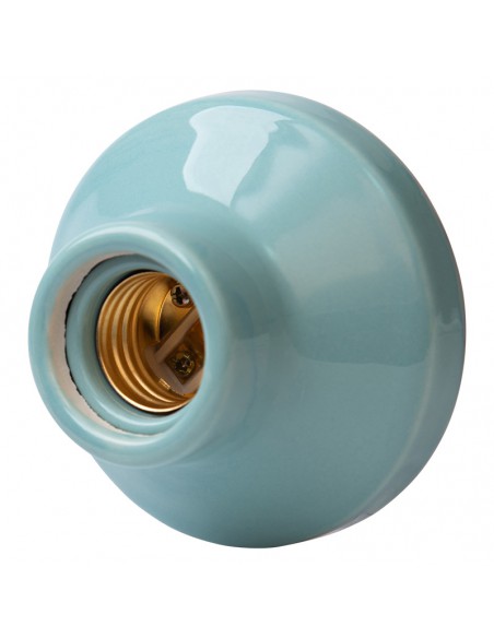 Keramik E27 Lampenfassung 3,5" Hochfrequenz Gerade Pastell-Mint