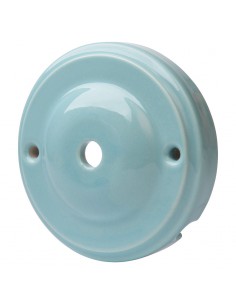 Keramik runde Deckenrosette 100 mm Apfel Pastell-Mint