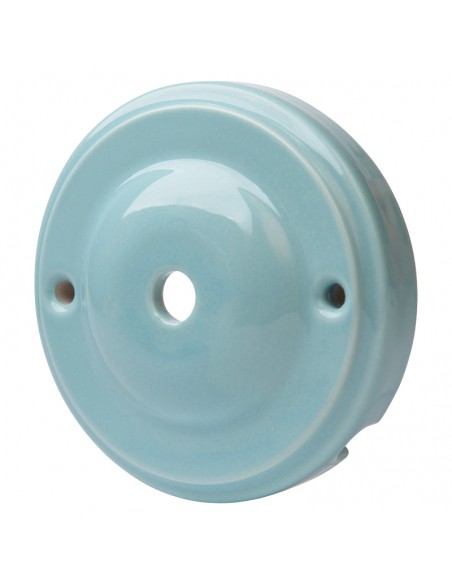 Keramik runde Deckenrosette 100 mm Apfel Pastell-Mint