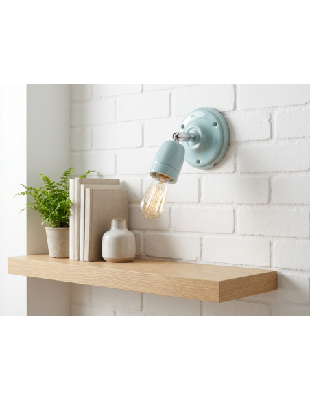 Verstellbare Keramik-Wand-/Deckenleuchte Pastell-Mint
