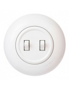 LOFT DOPPELSCHALTER WEISS AUFPUTZ EINZEL JLM 2