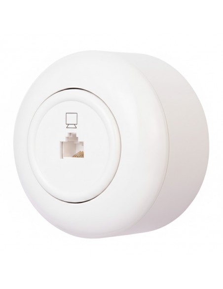 LOFT COMPUTERSTECKDOSE RJ45 WEISS AUFPUTZ EINZEL JLM