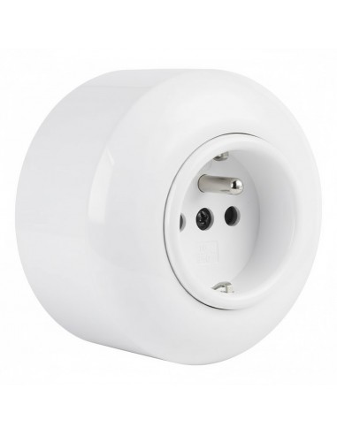 LOFT 230V STECKDOSE MIT ERDUNGSPIN WEISS...