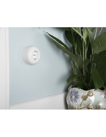 LOFT 230V STECKDOSE MIT ERDUNGSPIN WEISS AUFPUTZ EINZEL JLM