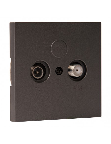 GNIAZDO PODTYNKOWE TV+SAT GRAFIT BEZ RAMKI JLM