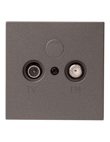 GNIAZDO PODTYNKOWE TV+SAT GRAFIT BEZ RAMKI JLM