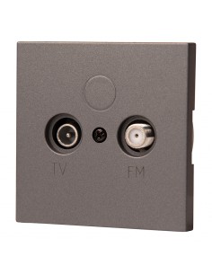 GNIAZDO PODTYNKOWE TV+SAT GRAFIT BEZ RAMKI JLM 2