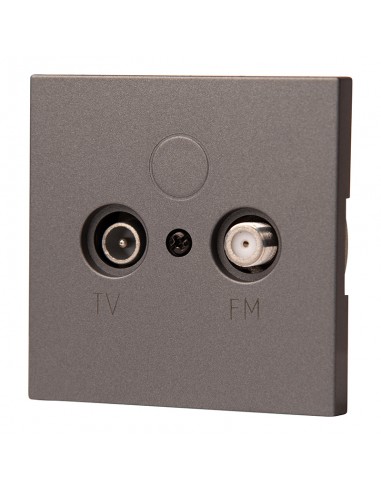 GNIAZDO PODTYNKOWE TV+SAT GRAFIT BEZ RAMKI JLM