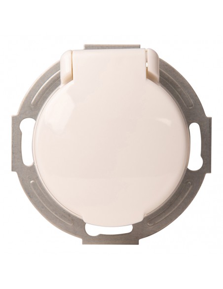 LOFT GNIAZDO 230V SCHUKO Z KLAPKĄ BIAŁE JLM BEZ RAMKI