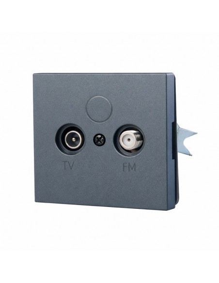 GNIAZDO PODTYNKOWE TV+SAT GRAFIT BEZ RAMKI JLM