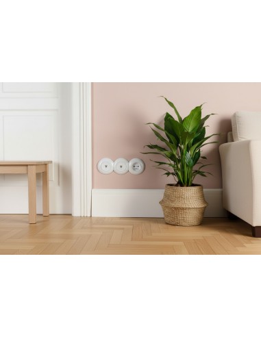 STECKDOSE 230V MIT ERDGUNG WEIß JLM OHNE RAHMEN