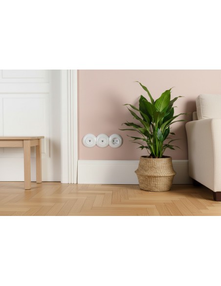 STECKDOSE 230V MIT ERDGUNG WEIß JLM OHNE RAHMEN