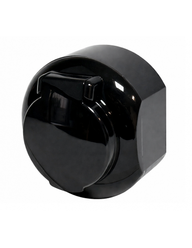 LOFT GNIAZDO 230V SCHUKO IP44 CZARNE NATYNKOWE...