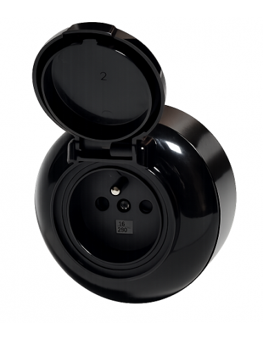 LOFT GNIAZDO 230V Z BOLCEM IP44 CZARNE...